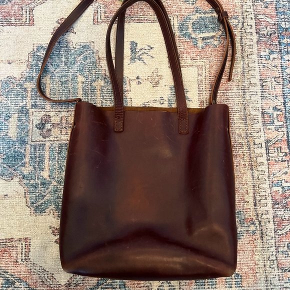Portland Leather Crossbody Tote Cognac - Picture 2 of 5